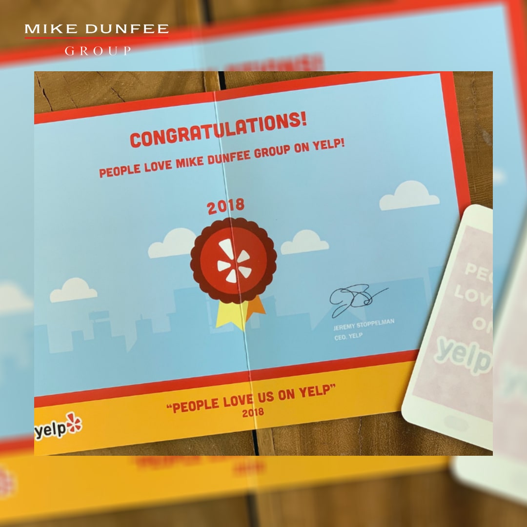 19-The Mike Dunfee Group 2018 Yelp award